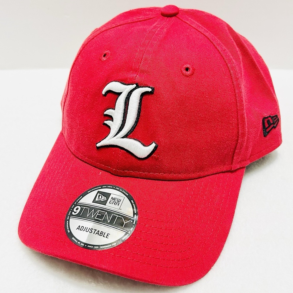 New Era Louisville Cardinals Logo 9TWENTY Hat Cap‎ Adjustable Red NCAA *DEFECT*